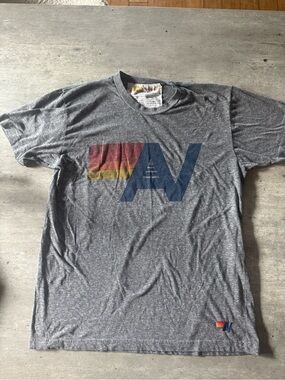 Aviator Nation Gray Short Sleeve logo Tee